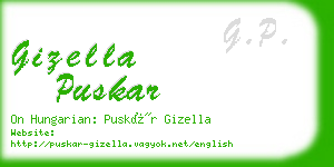 gizella puskar business card